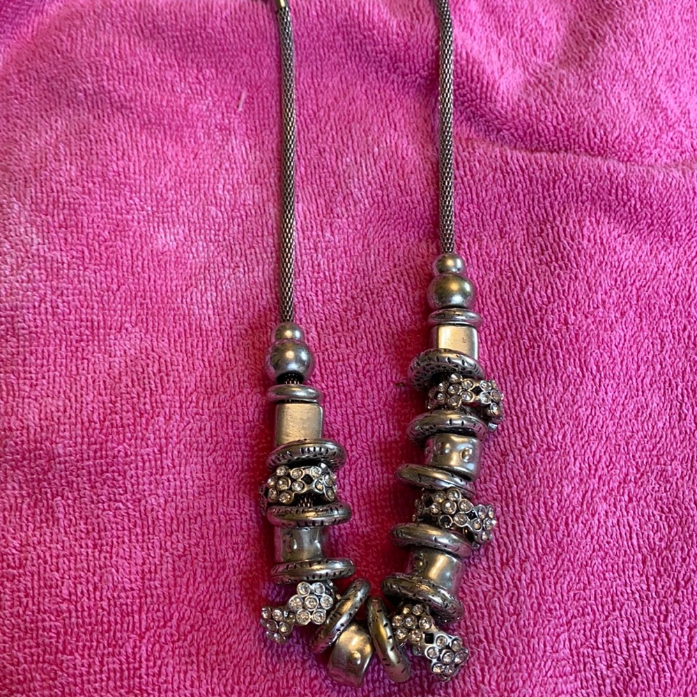 Women’s silver charm necklace